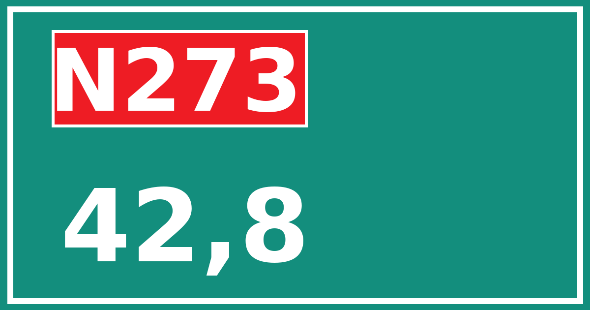 Hectometerbord N273 42,8