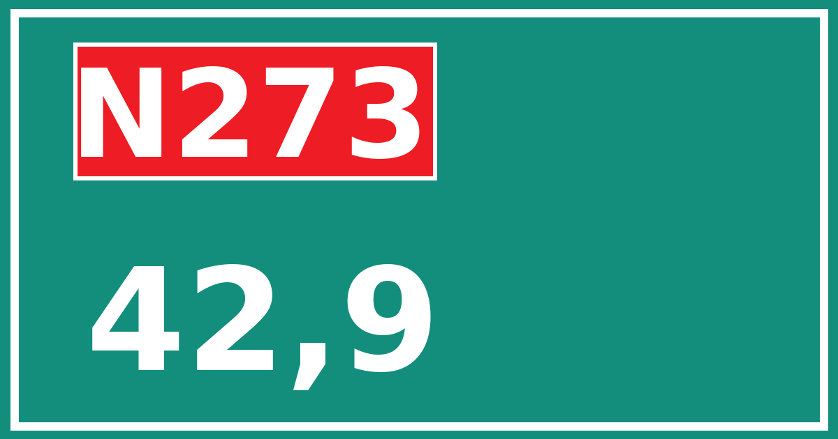 Hectometerbord N273 42,9