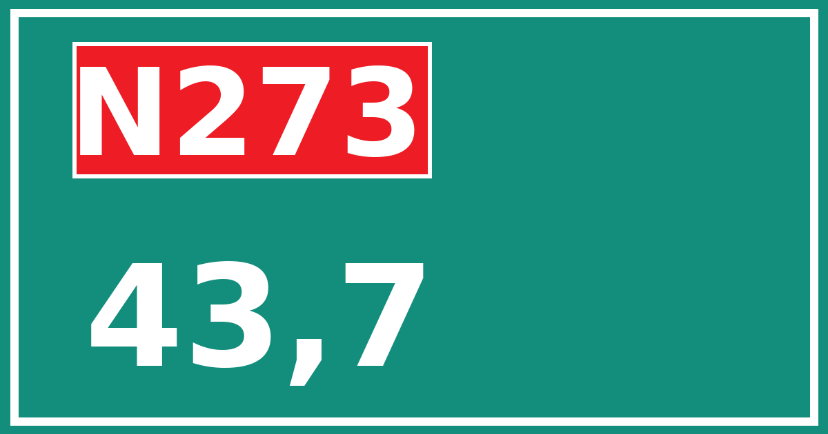 Hectometerbord N273 43,7