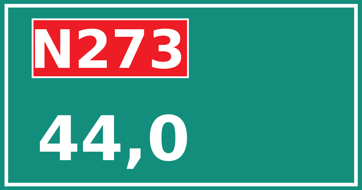 Hectometerbord N273 44,0
