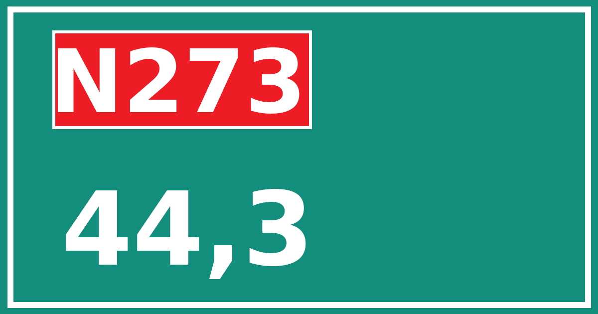 Hectometerbord N273 44,3