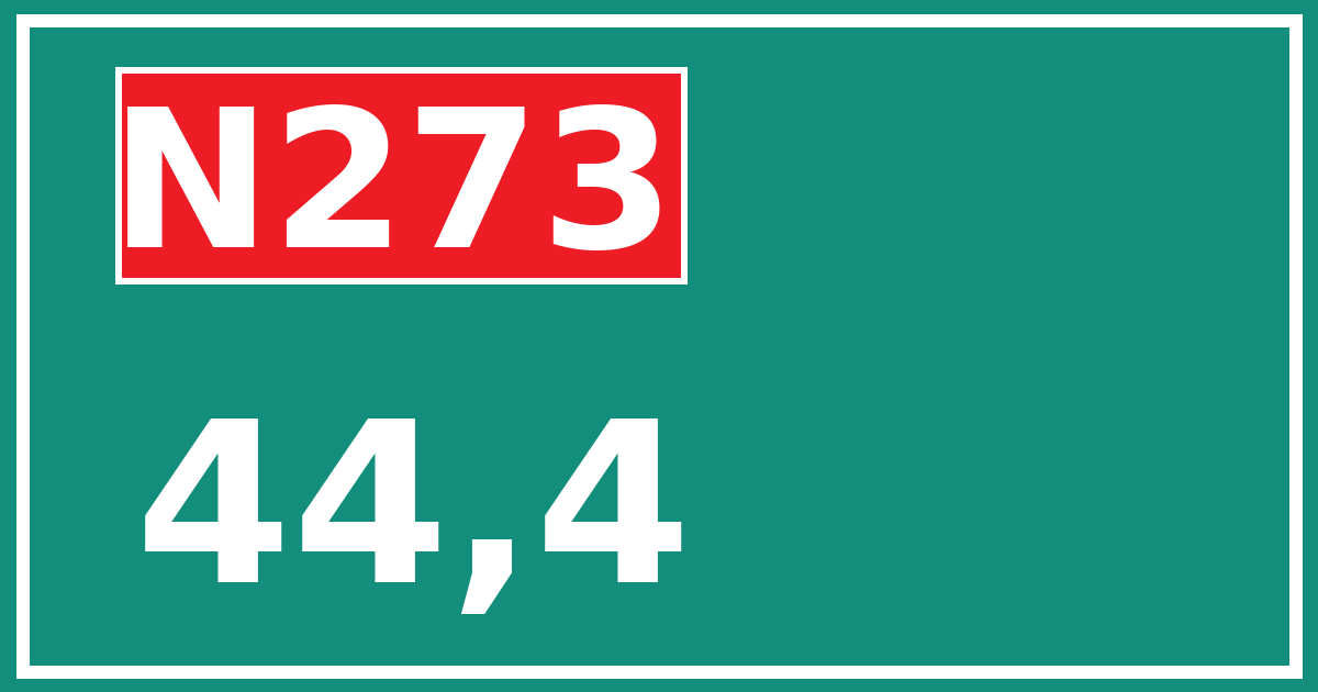 Hectometerbord N273 44,4