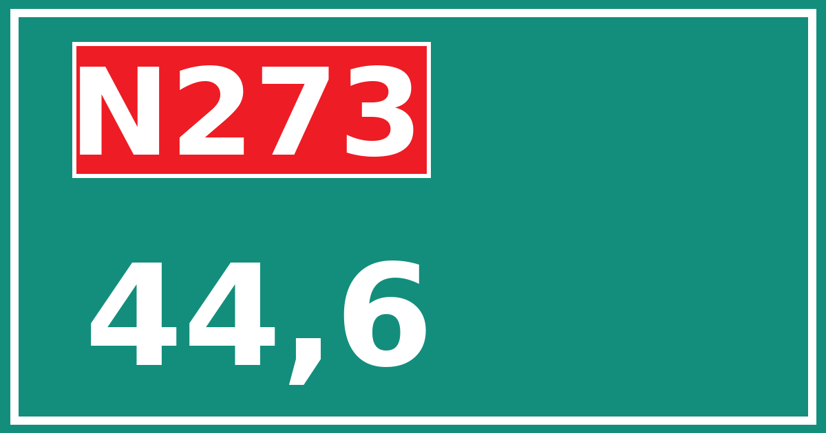 Hectometerbord N273 44,6