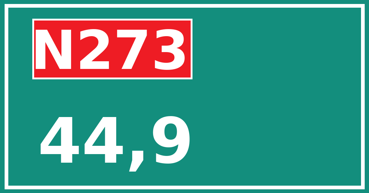 Hectometerbord N273 44,9