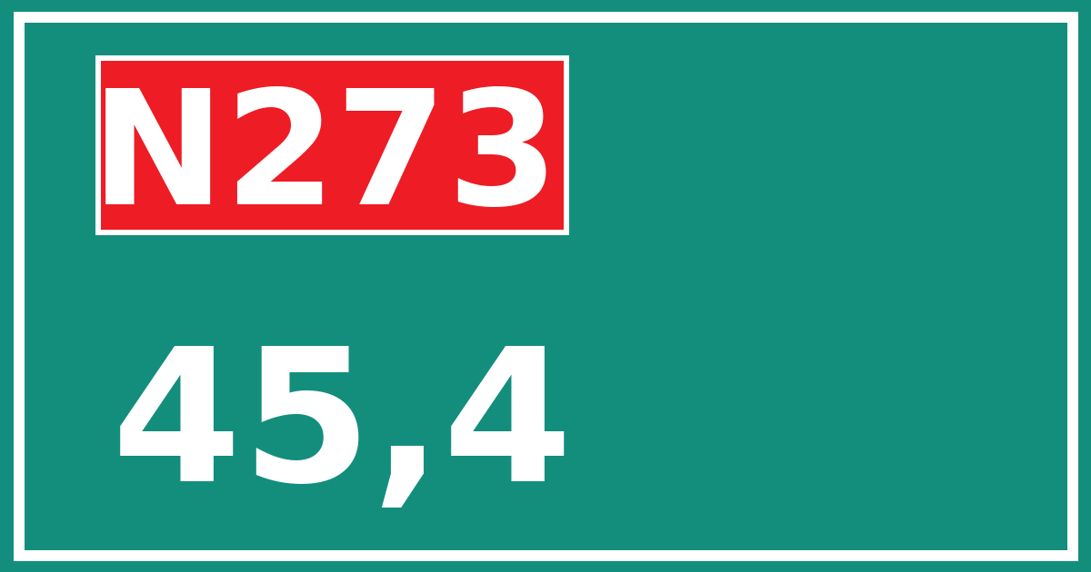 Hectometerbord N273 45,4