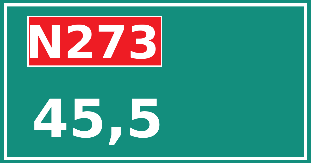 Hectometerbord N273 45,5