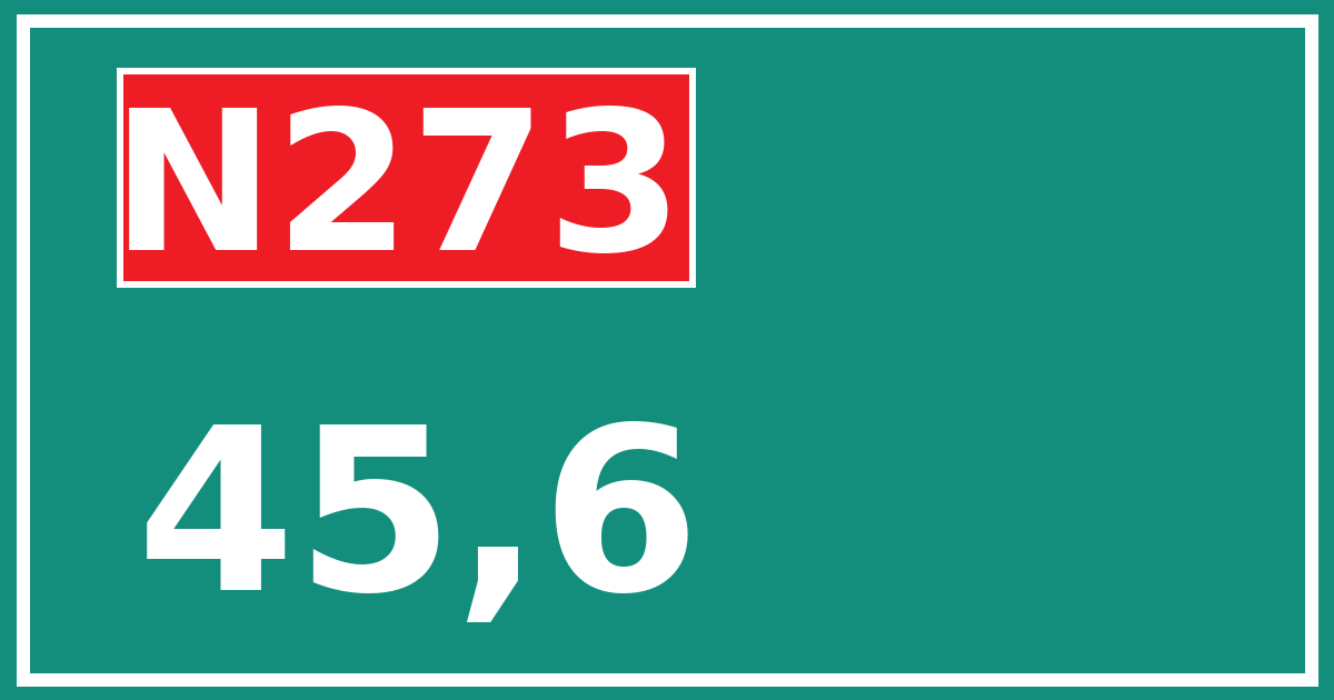 Hectometerbord N273 45,6