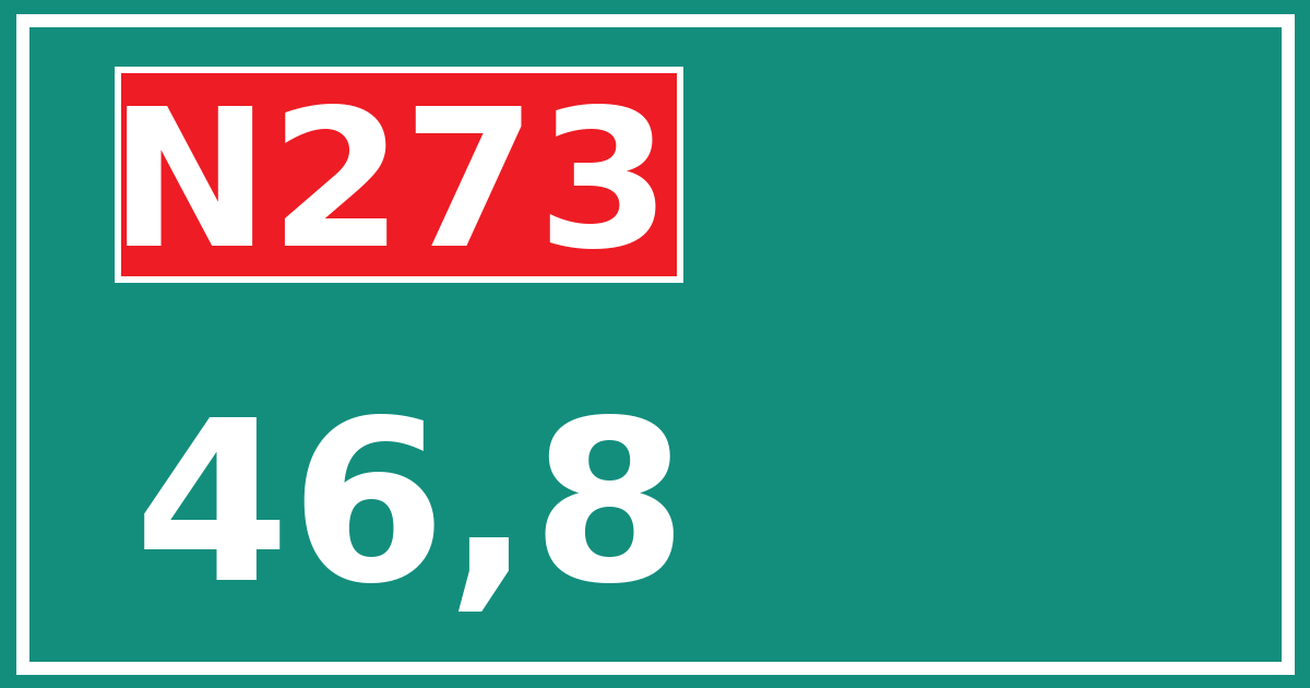 Hectometerbord N273 46,8