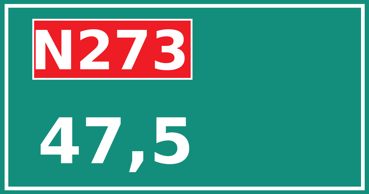 Hectometerbord N273 47,5