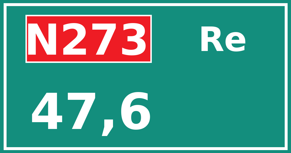 Hectometerbord N273 47,6 zijde Re
