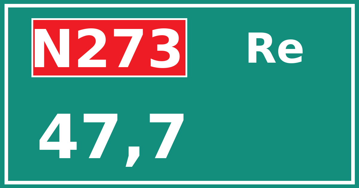 Hectometerbord N273 47,7 zijde Re