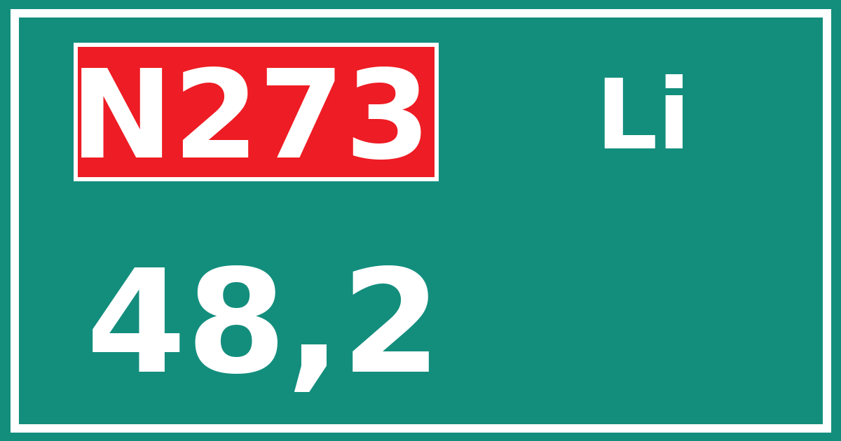 Hectometerbord N273 48,2 zijde Li