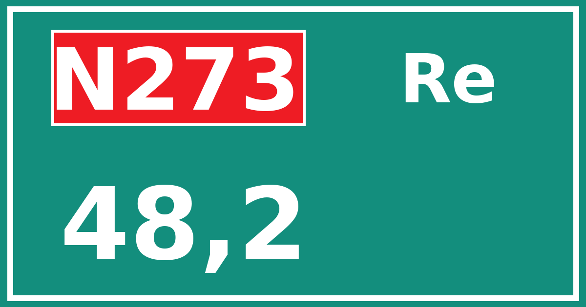 Hectometerbord N273 48,2 zijde Re