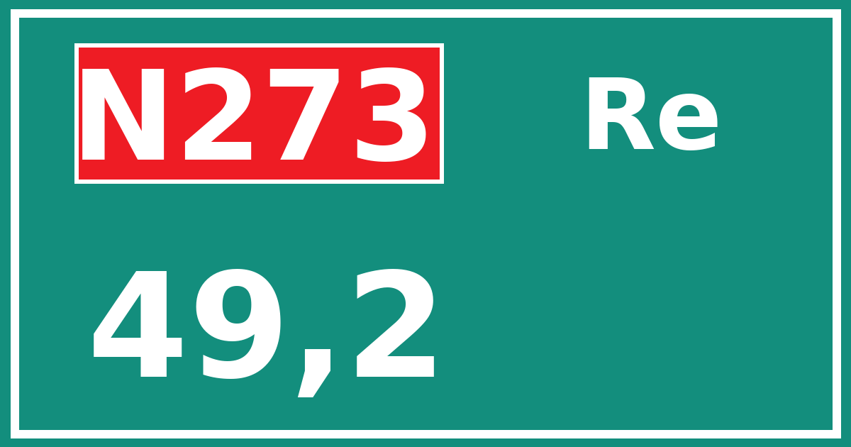 Hectometerbord N273 49,2 zijde Re