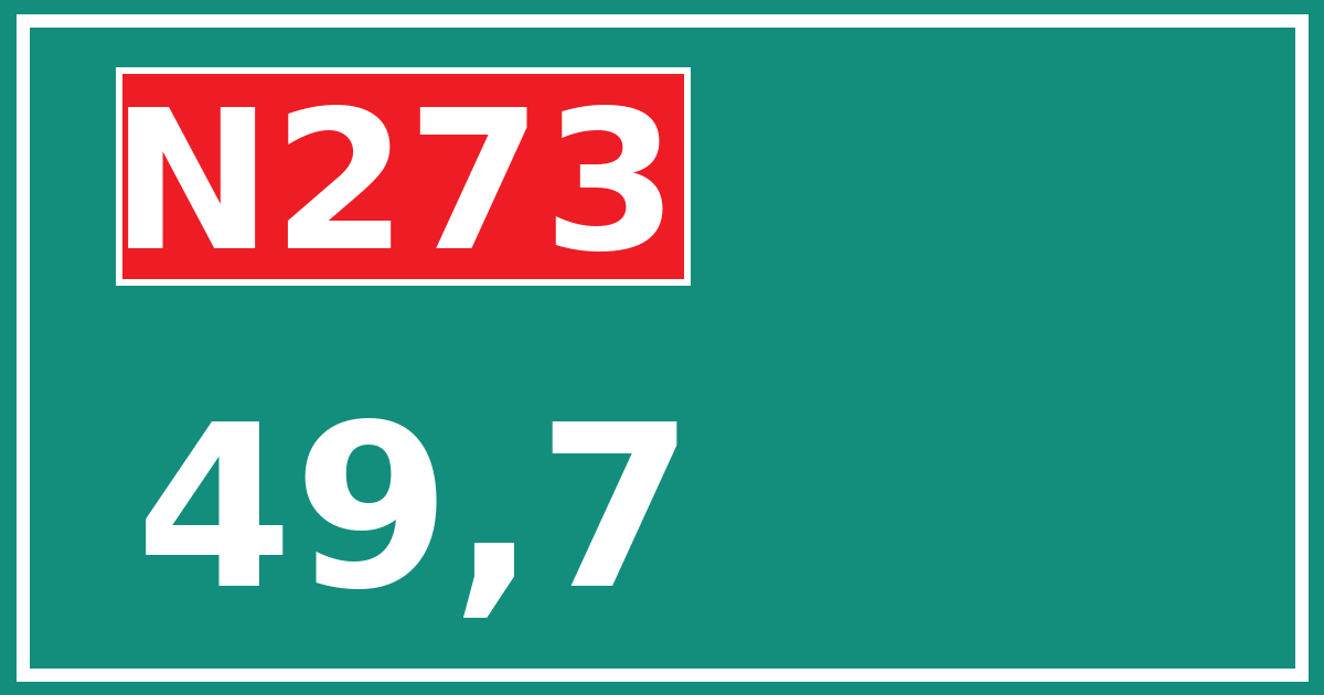 Hectometerbord N273 49,7
