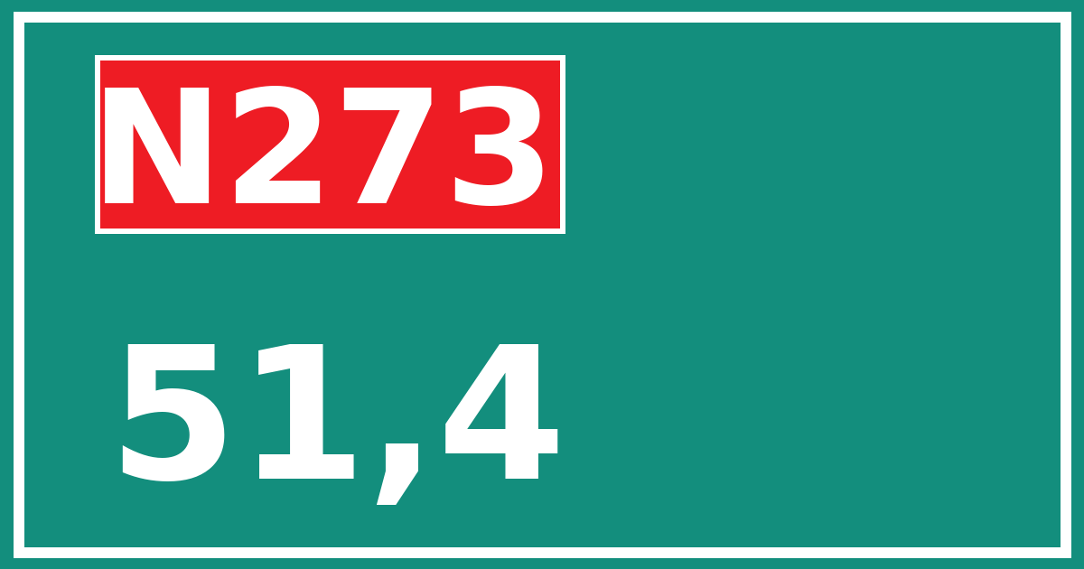 Hectometerbord N273 51,4