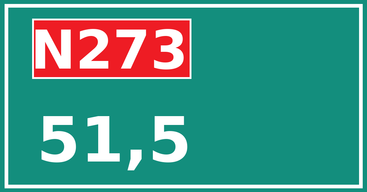 Hectometerbord N273 51,5