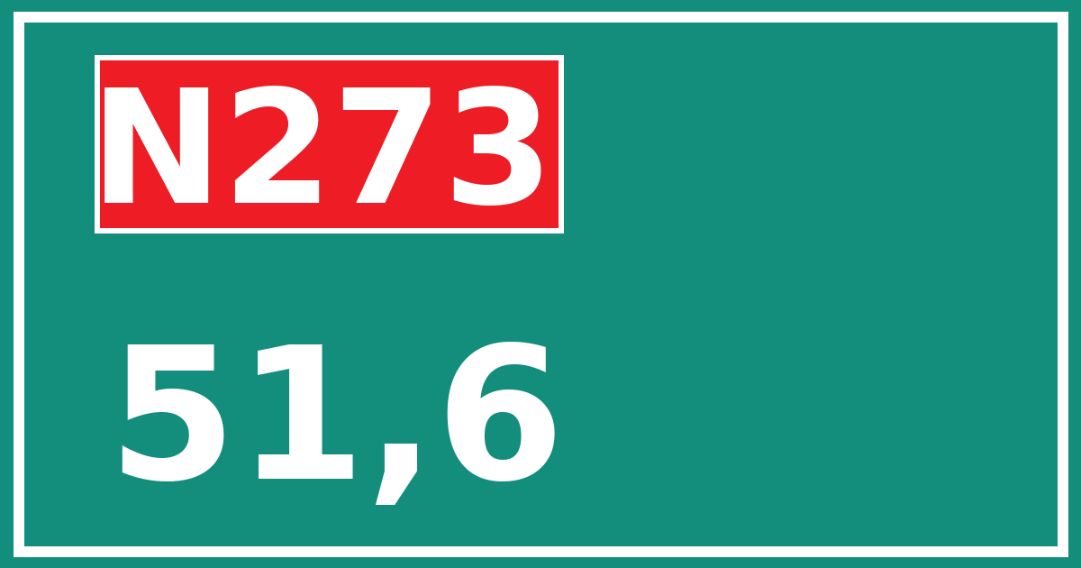 Hectometerbord N273 51,6