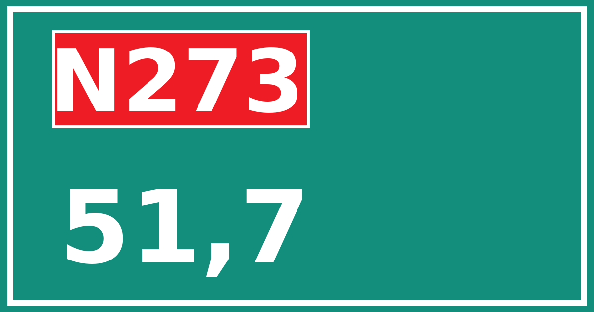Hectometerbord N273 51,7