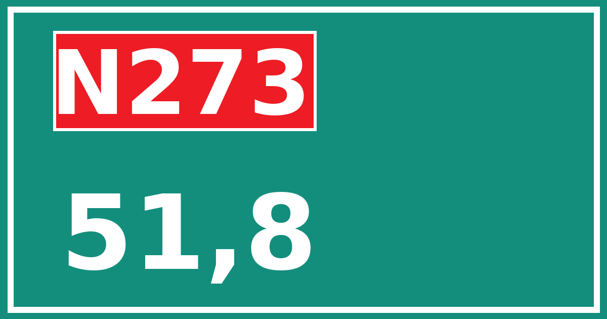 Hectometerbord N273 51,8