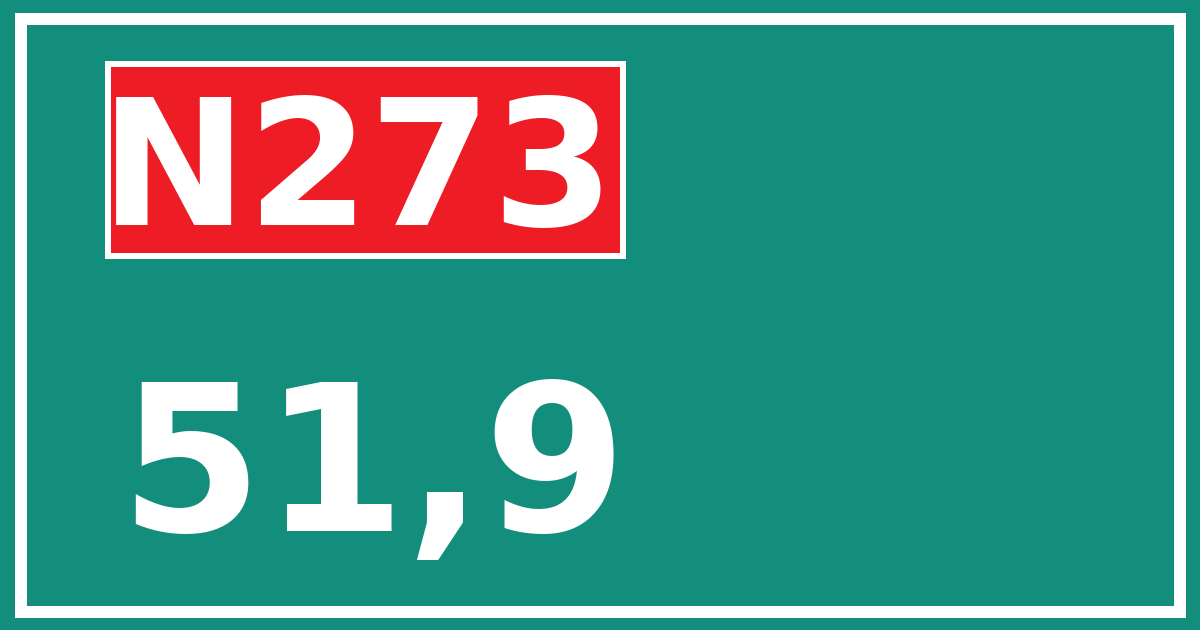 Hectometerbord N273 51,9