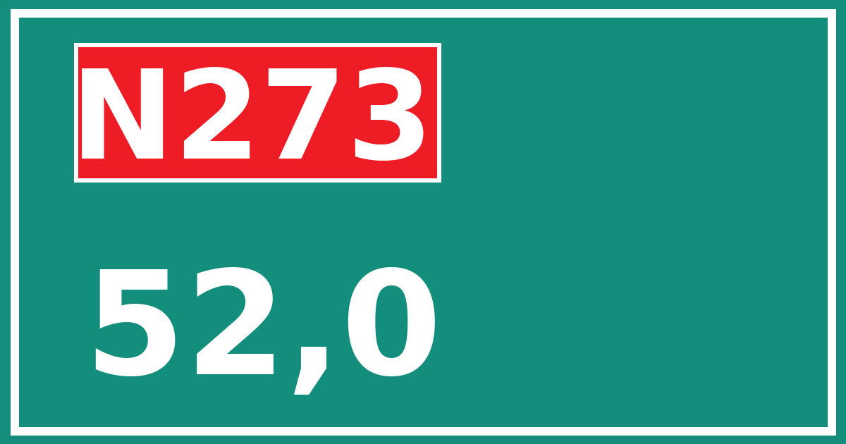 Hectometerbord N273 52,0