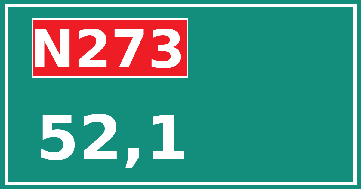 Hectometerbord N273 52,1