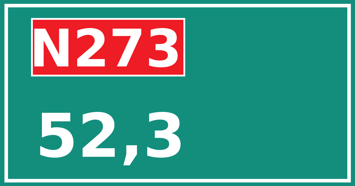 Hectometerbord N273 52,3