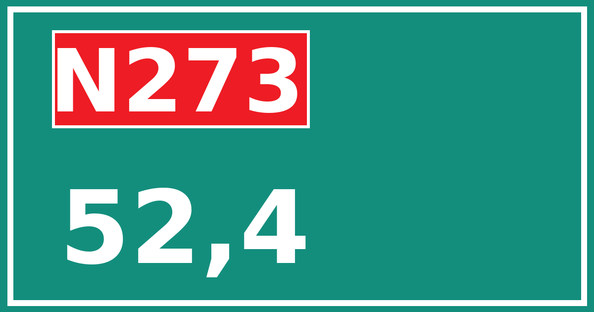 Hectometerbord N273 52,4