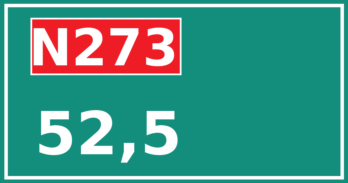 Hectometerbord N273 52,5