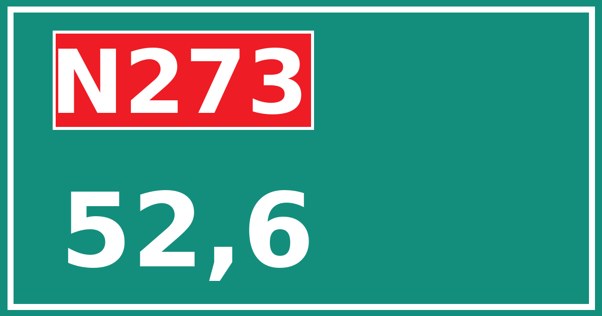 Hectometerbord N273 52,6