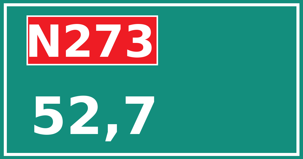 Hectometerbord N273 52,7