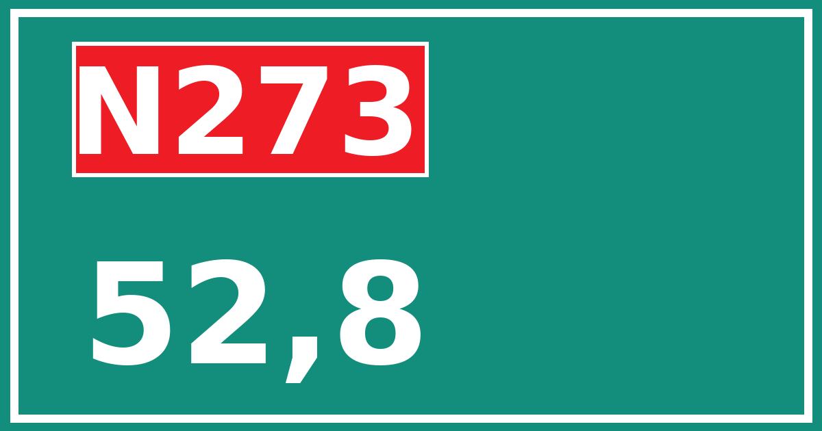 Hectometerbord N273 52,8