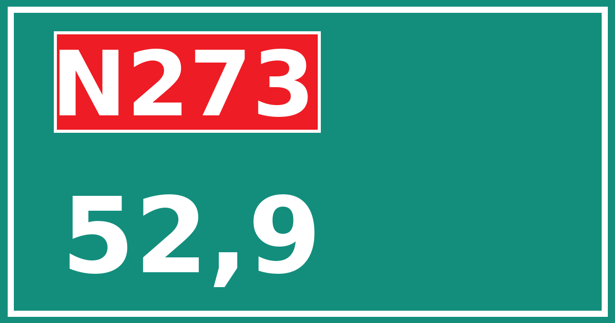 Hectometerbord N273 52,9