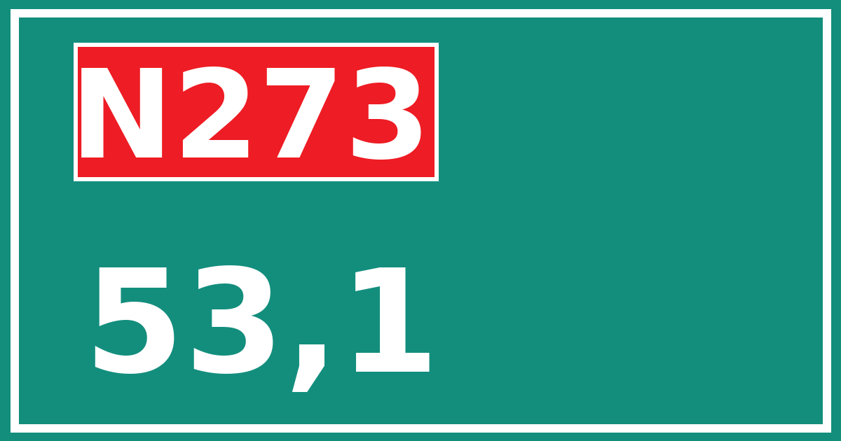 Hectometerbord N273 53,1