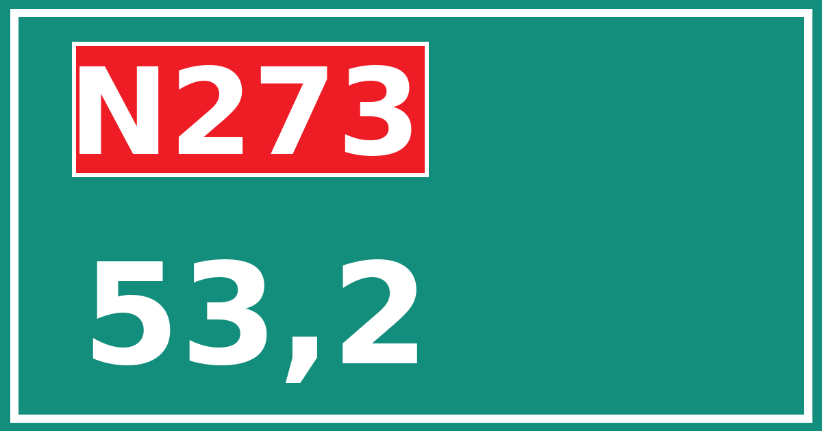 Hectometerbord N273 53,2
