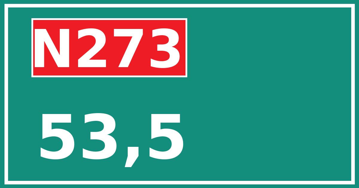 Hectometerbord N273 53,5