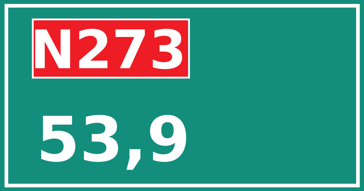 Hectometerbord N273 53,9