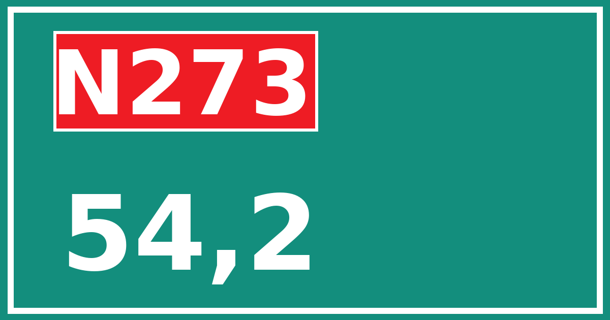 Hectometerbord N273 54,2