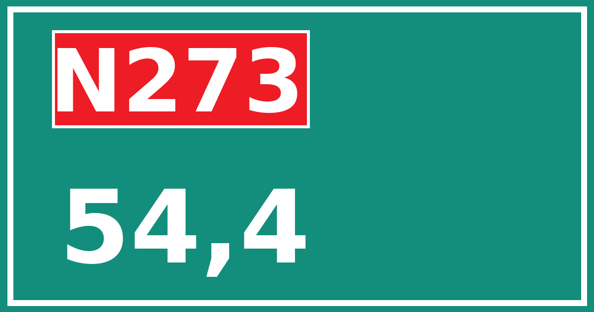Hectometerbord N273 54,4