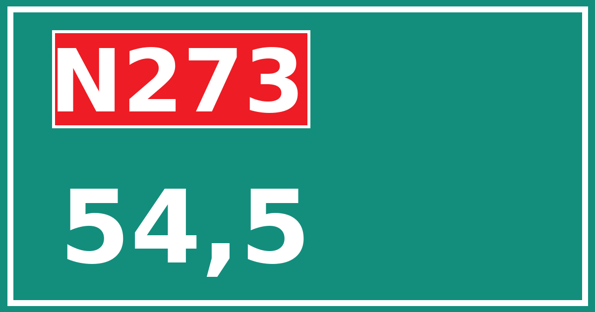 Hectometerbord N273 54,5