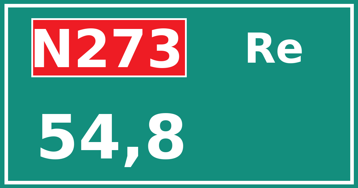 Hectometerbord N273 54,8 zijde Re