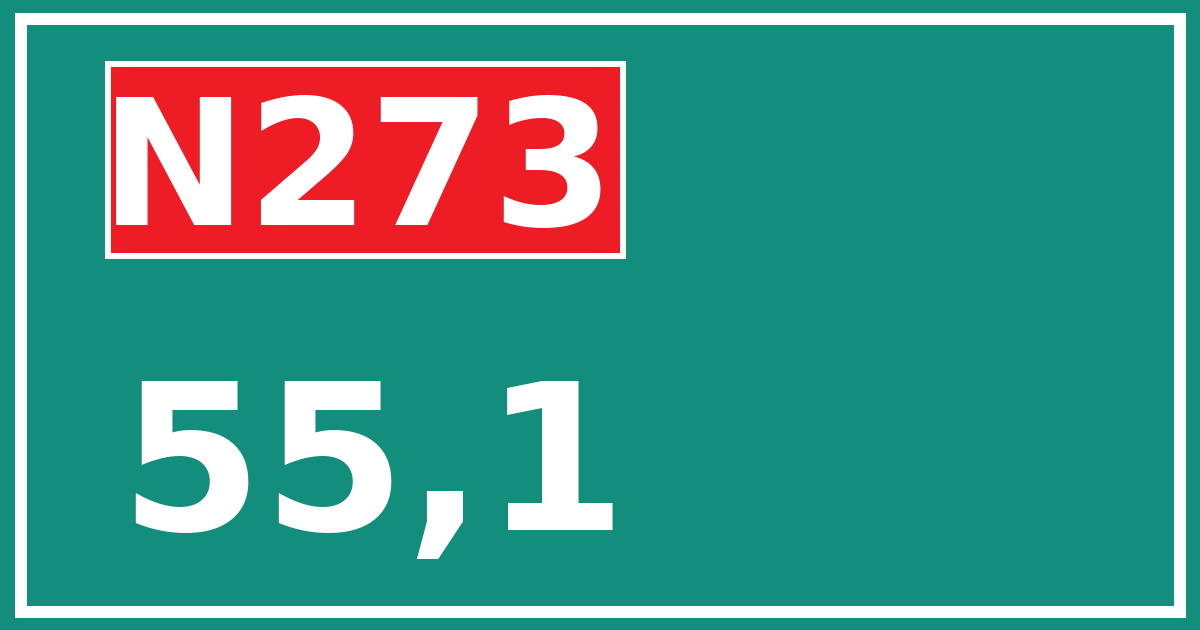 Hectometerbord N273 55,1