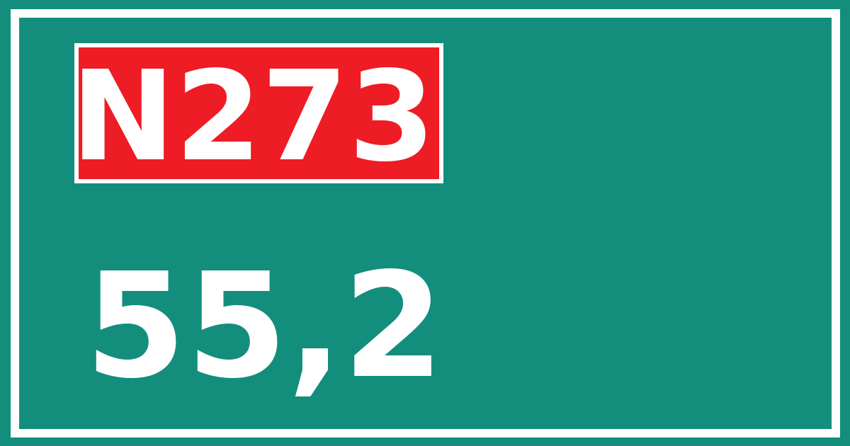 Hectometerbord N273 55,2