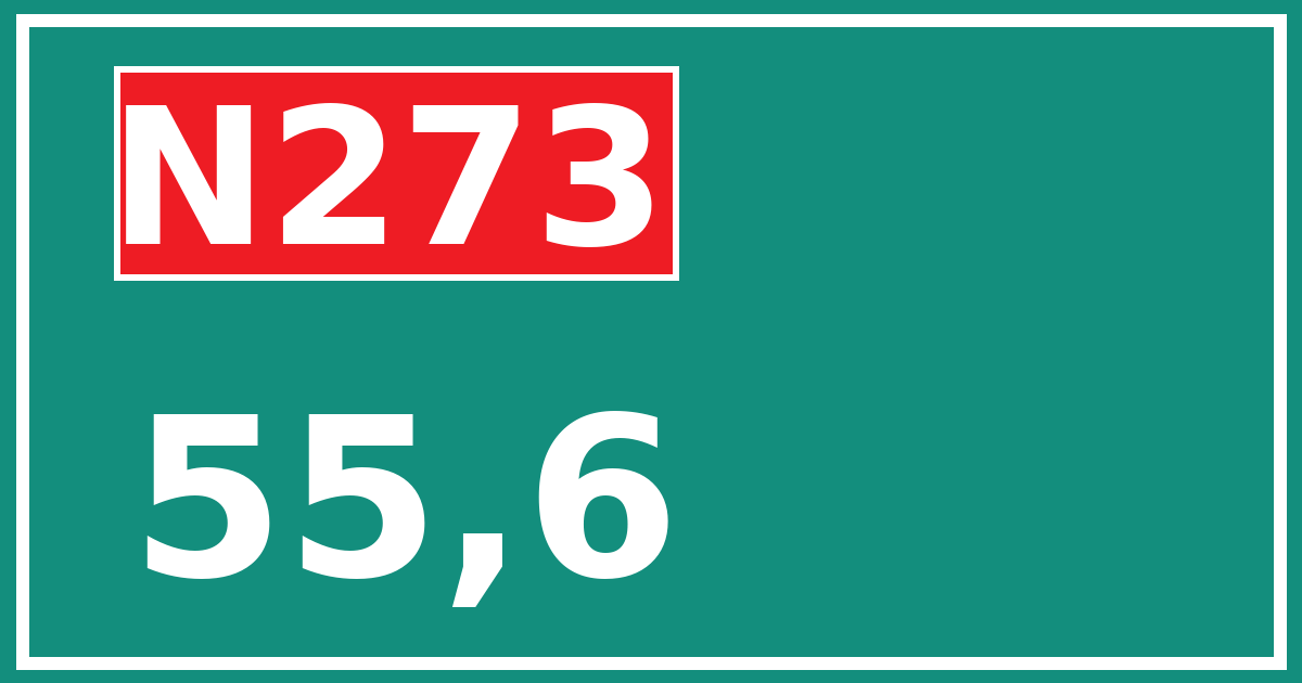 Hectometerbord N273 55,6