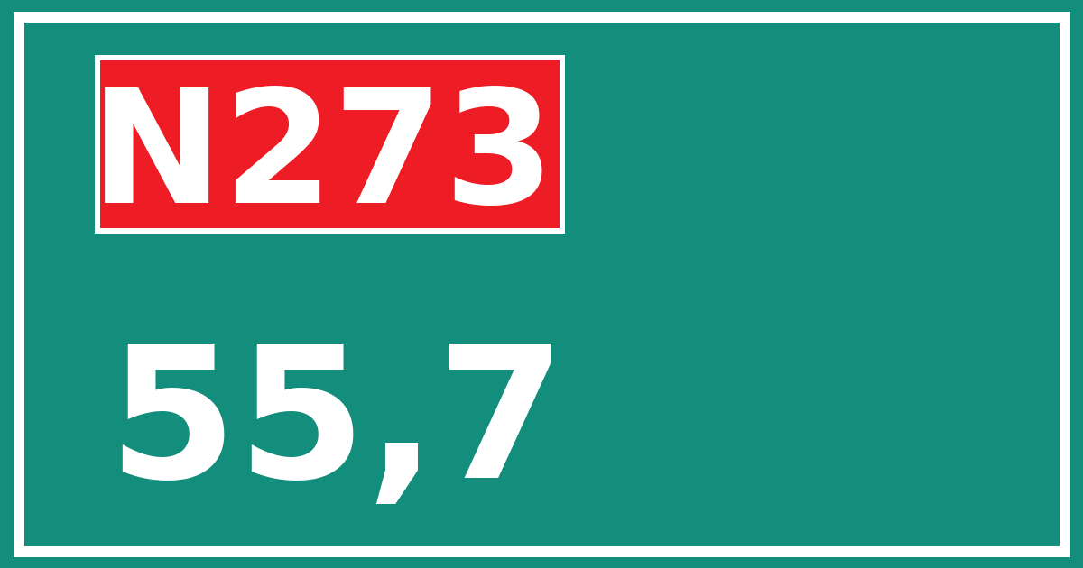 Hectometerbord N273 55,7