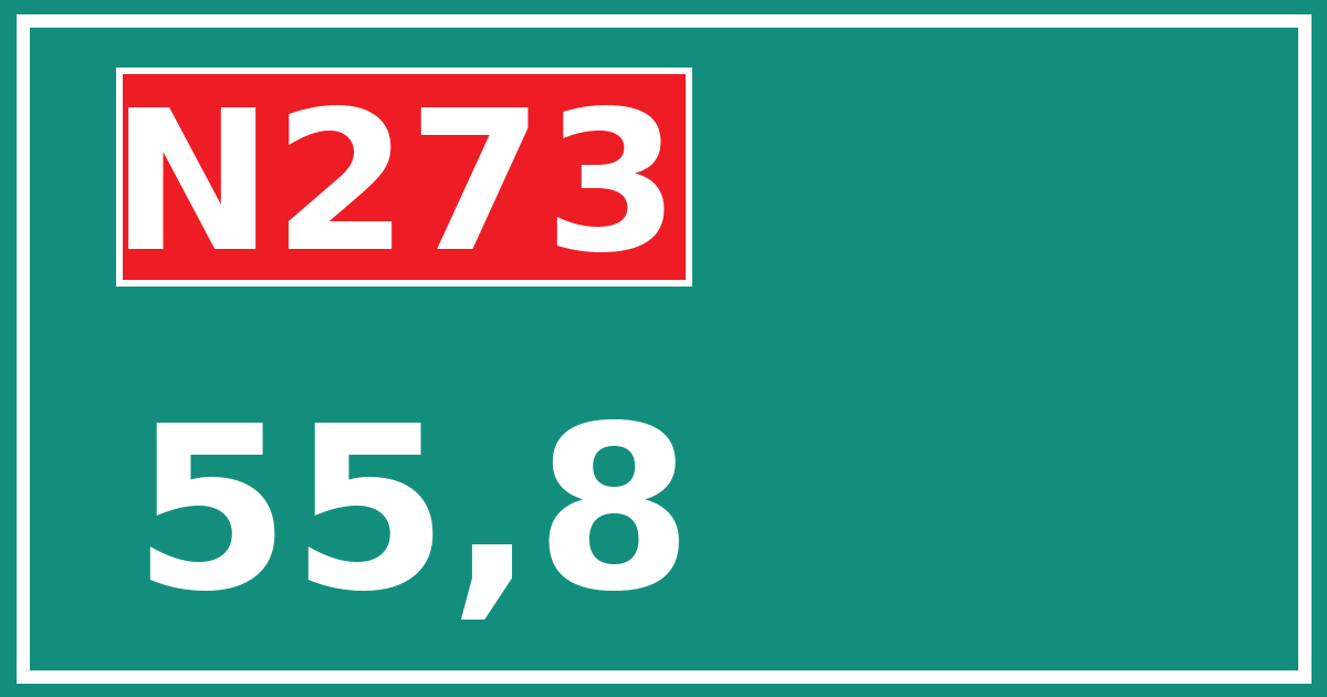Hectometerbord N273 55,8