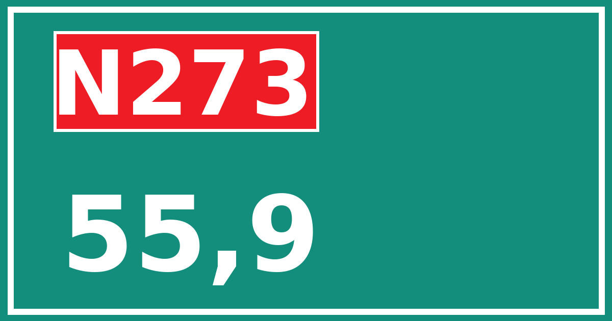 Hectometerbord N273 55,9