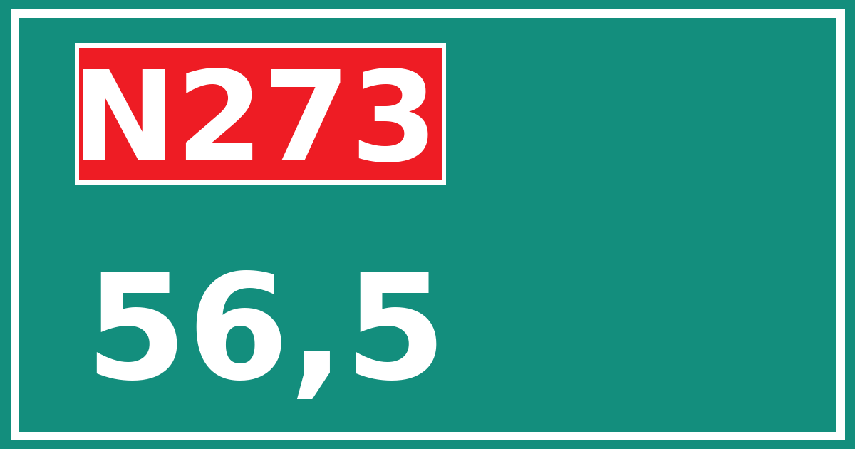 Hectometerbord N273 56,5