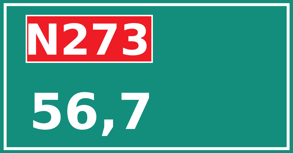 Hectometerbord N273 56,7